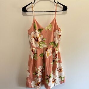 Monteau Floral Pink and Green Romper